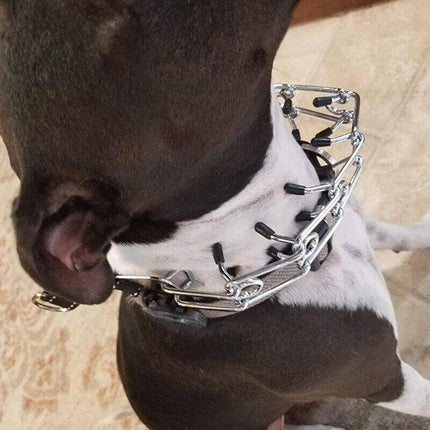 S-XL Collar Choke Steel Metal Chain Dog Training Adjustable Necklace Sliver - Aimall