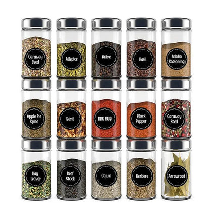 144PCS Spice Herb Storage Jar Labels Pantry Stickers Decals High Quality Durable - Aimall