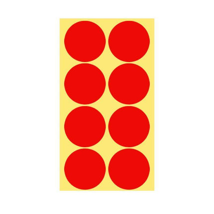 8/13/25/50mm Colour Sticker Dots Adhesive Round Labels Circular Scrapbooking Red - Aimall