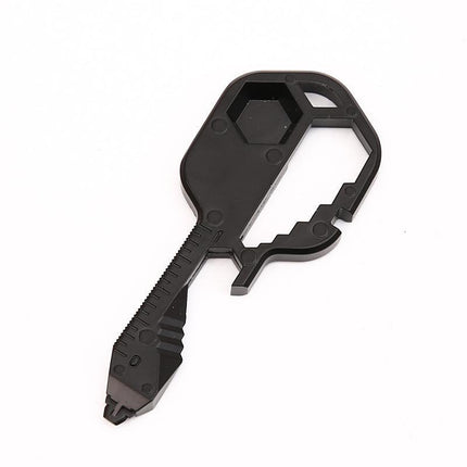 24 in 1 Multi-tool Key Shaped Pocket Keychain Bottle Opener Wrench Ruler Tools - Aimall