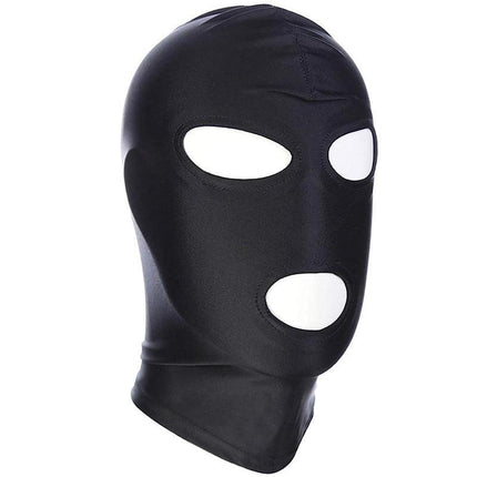 Black Face Mask Blindfold Head Mask Open Eye Mouth Adult Cosplay Gimp Mask - Aimall