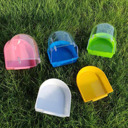 Bird Water Bath Tub For Pet Cage Hanging Bowl Parrot Birdbath Pet Cleaning - Aimall