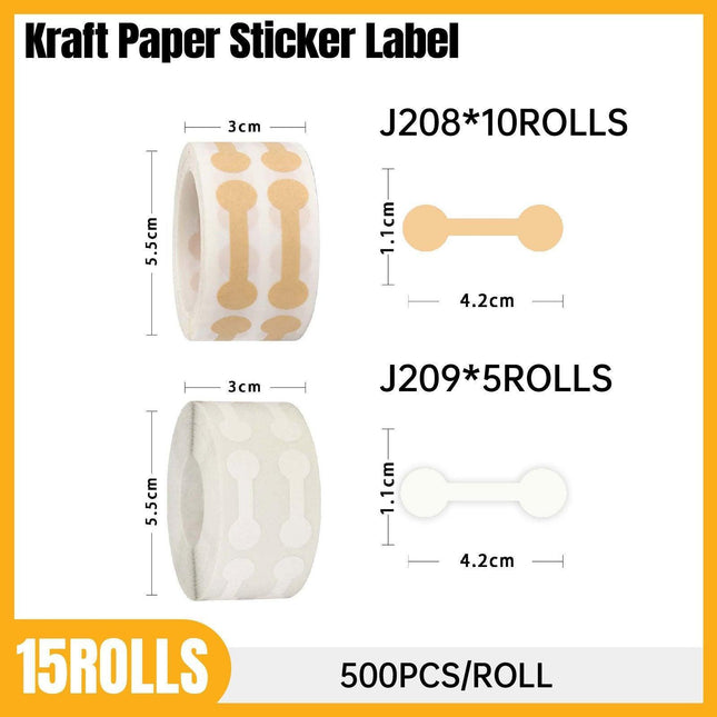 Decorative Natural Kraft Paper Jewelry Price Tags Handmade Sticker Labels