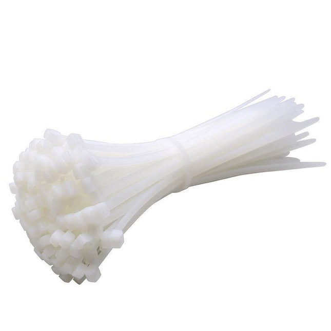 100X Cable Ties Zip Ties Nylon UV Stabilised Bulk White Cable Ties - Aimall