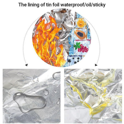 Aluminum Foil Lined Chips BBQ Chicken Paper Bags Disposable Greaseproof Takeaway - Aimall