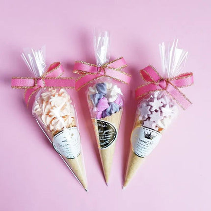 100 Clear Cello Cone Bags Easter Lollies Lolly Favours Candy Treat STOCK - Aimall