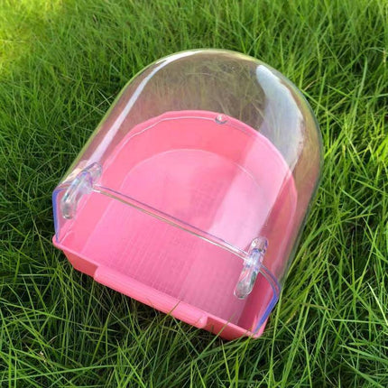 Bird Water Bath Tub For Pet Cage Hanging Bowl Parrot Birdbath Pet Cleaning - Aimall