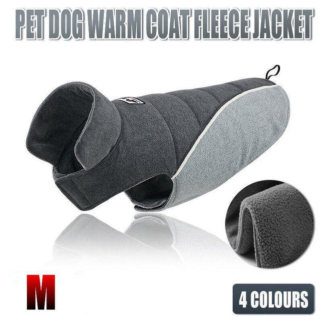M Size Pet Dog Warm Coat Fleece Jacket Double-sided Vest Jumper Sweater - Aimall