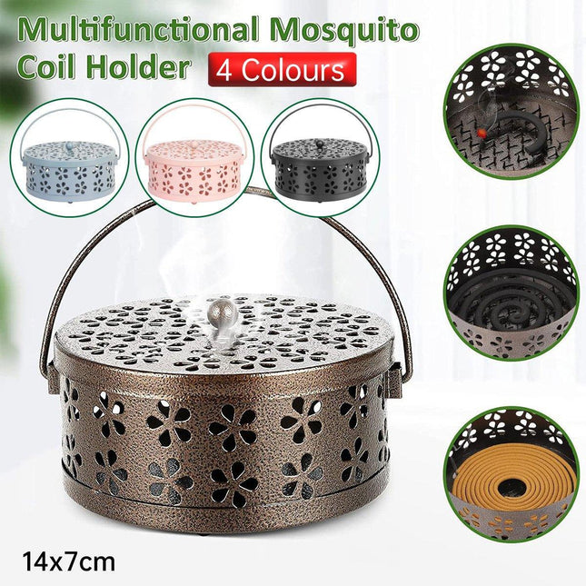 Iron Mosquito Incense Box Fireproof Tray Stand Indoor Household Incense Holder