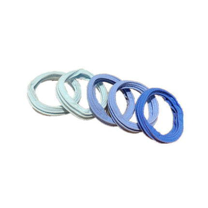 5PCS Girls Hair Bands Gradient Colour Rope Ring Elastic Hairband Ponytail Holder - Aimall