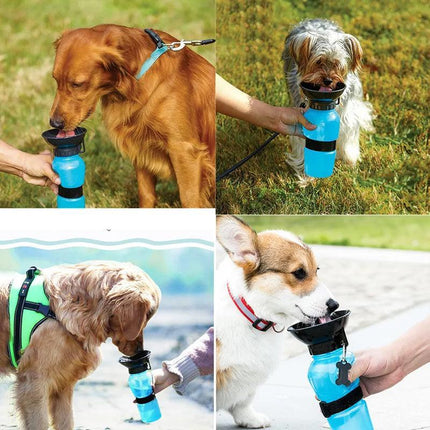 500ML Dog Cat Water Drinking Bottle Detachable Travel Cup Portable Pet Feeder - Aimall