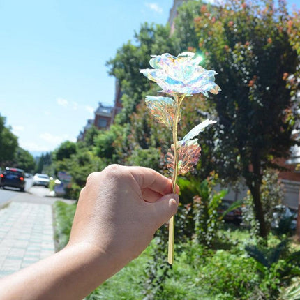 5PCS Luminous Rose Unique Gifts for Women Galaxy Crystal Flower Gift for Women - Aimall