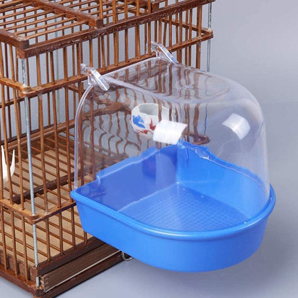 Bird Water Bath Tub For Pet Cage Hanging Bowl Parrot Birdbath Pet Cleaning - Aimall
