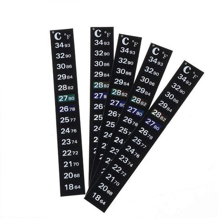 UPTO 10x Aquarium Thermometer Fish Tank Sticker Temperature Strip Dual Scale HOT - Aimall