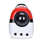 Dog backpack carrier with transparent space design for cats and dogs.