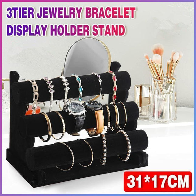 3Tiers Jewelry Bracelet Watch Display Holder - Aimall