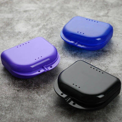 Orthodontic Retainer Box Teeth Mouth Denture Dental Case Guard Storage Sport - Aimall