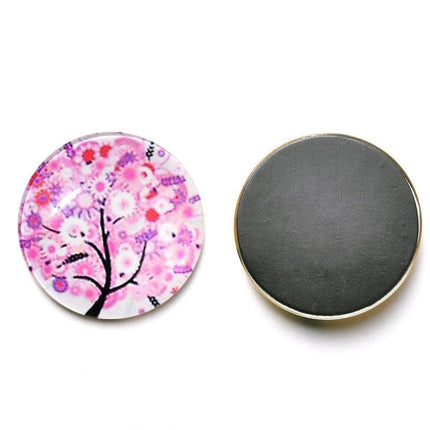 12PCS Tree Of Life Landscape Refrigerator Magnets Glass Stickers Whiteboard - Aimall