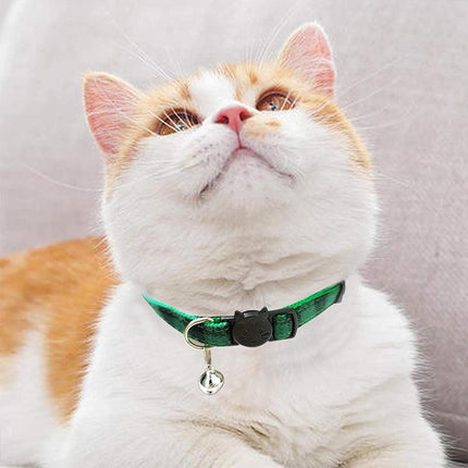 Cat Collar Reflective with Safety Release Breakaway Buckle Kitten Puppy Pet Bell - Aimall