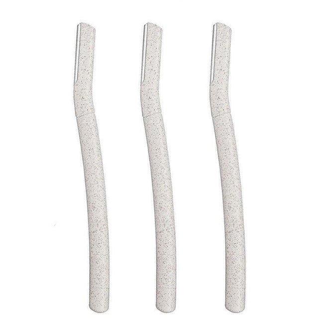 9X Eyebrow Facial Razor Dermaplaning Tool with Biodegradable Wheat Straw Handle - Aimall