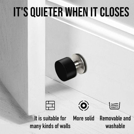 Non Punch Door Stopper Self Adhesive Heavy Duty Stainless Steel Rubber Stopper - Aimall