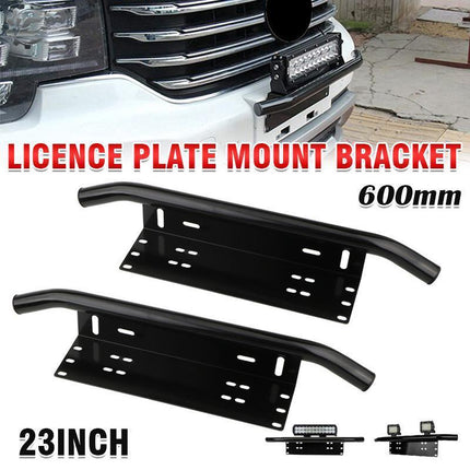 23" Number Plate Bullbar Frame For Driving Light Bar Mount Mounting Bracket - Aimall