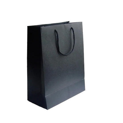 150PCS Bulk Black Paper Bags Gift Shopping Carry Craft Bag with Cutton Handles - Aimall