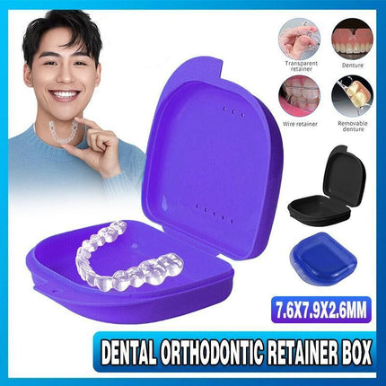 Orthodontic Retainer Box Teeth Mouth Denture Dental Case Guard Storage Sport - Aimall