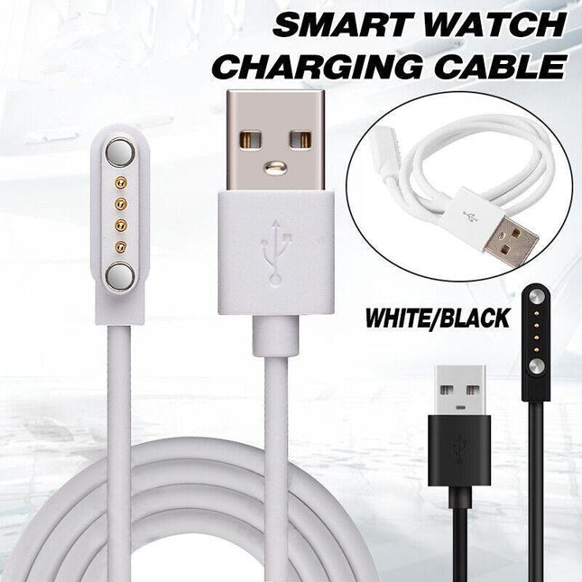 Universal Smart Watch Bracelet Charging Cable 4-Pin 2.54 Magnetic Charger Cords - Aimall