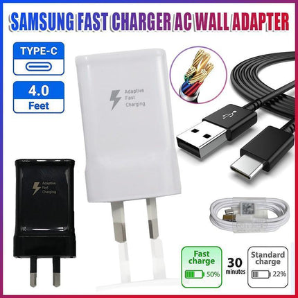 Fast Wall Charger Adapter for Samsung Galaxy S8 S9 S10/ Note 8 9 10 2Colours - Aimall
