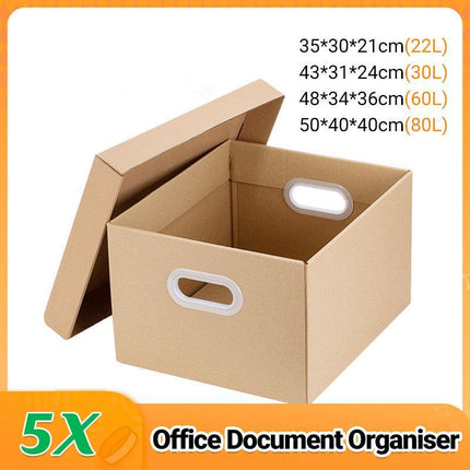 5PCS File Paper Storage Box Storage Holder Office Sundries Storage Organizer - Aimall