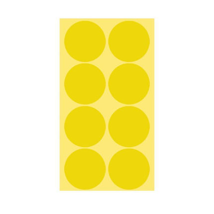 8/13/25/50mm Colour Sticker Dots Adhesive Round Labels Circular Scrapbooking Yellow - Aimall