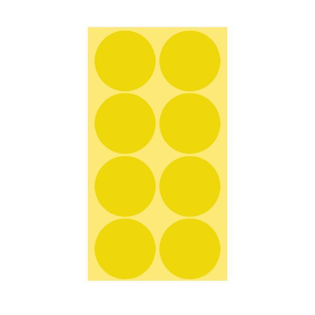 8/13/25/50mm Colour Sticker Dots Adhesive Round Labels Circular Scrapbooking Yellow - Aimall