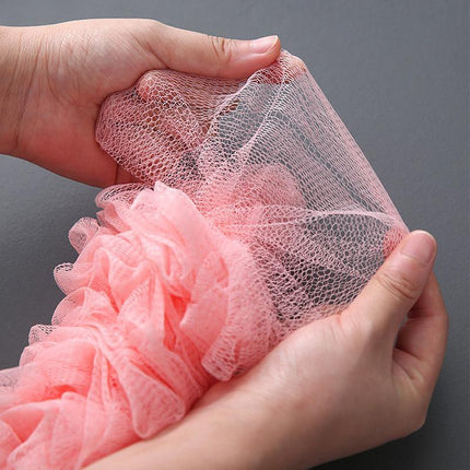 2PCS Long Handle Bath Brush Soft Mesh Sponge Back Scrubber Body Puff Shower - Aimall
