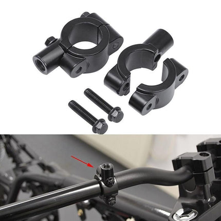 8mm Universal Motorcycle Handle Bar Mirror Mount Holder Clamp Adaptor 7/8“ - Aimall