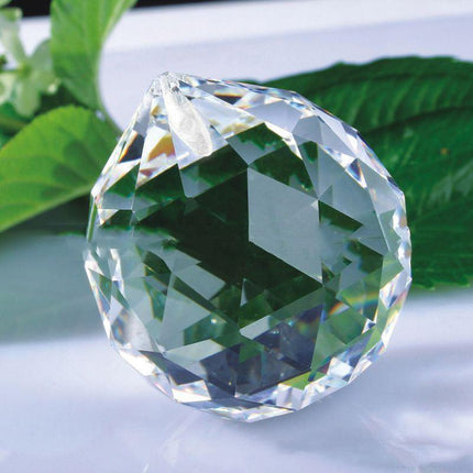 12PCS 30 MM Chandelier Clear Glass Prism Crystal Ball Pendant Sun-catcher - Aimall