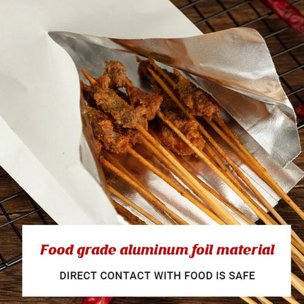 Aluminum Foil Lined Chips BBQ Chicken Paper Bags Disposable Greaseproof Takeaway - Aimall