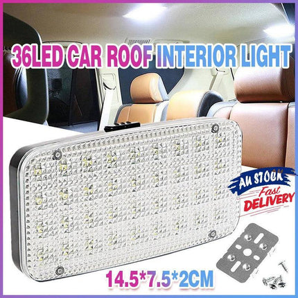 12V 36LED CARAVAN BOAT TRUCK CAR INTERIOR ROOF CEILING DOME CABIN LIGHT DURABLE - Aimall