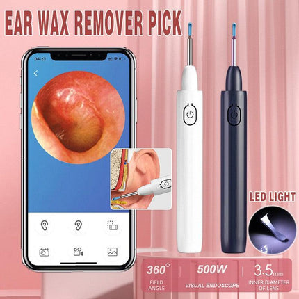 Ear Wax Remover Pick LED Light Scoop Tool Camera Cleaning Ear Cleaner Removal - Aimall