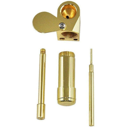 Solid Brass Tobacco Smoking Pipe Brass Chamber Bowl Hand Proto Pipes Hot - Aimall