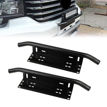 23" Number Plate Bullbar Frame For Driving Light Bar Mount Mounting Bracket - Aimall