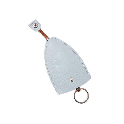Leather Key Pouch with Pull Strap Case Holder Bag Ring Organizer House Car Keys - Aimall