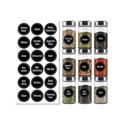144PCS Spice Herb Storage Jar Labels Pantry Stickers Decals High Quality Durable - Aimall