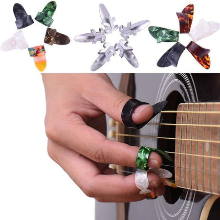 15PCS+1 BOX Guitar Picks Bass Thumb Finger Nail Colorful Plectrum Guitar Banjo - Aimall