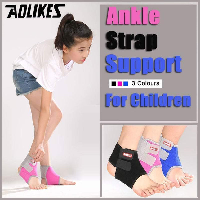 S Size AOLIKES 1Pair Support Pads Guard Kids Children Ankle Brace Wrap Protection - Aimall