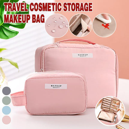 Travel Cosmetic Storage Makeup Bag Toiletry Wash Organizer Waterproof Portable L Size - Aimall