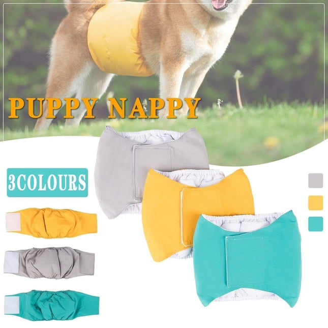 L Male Dog Puppy Nappy Diaper Belly Wrap Band Sanitary Pants Underpants - Aimall