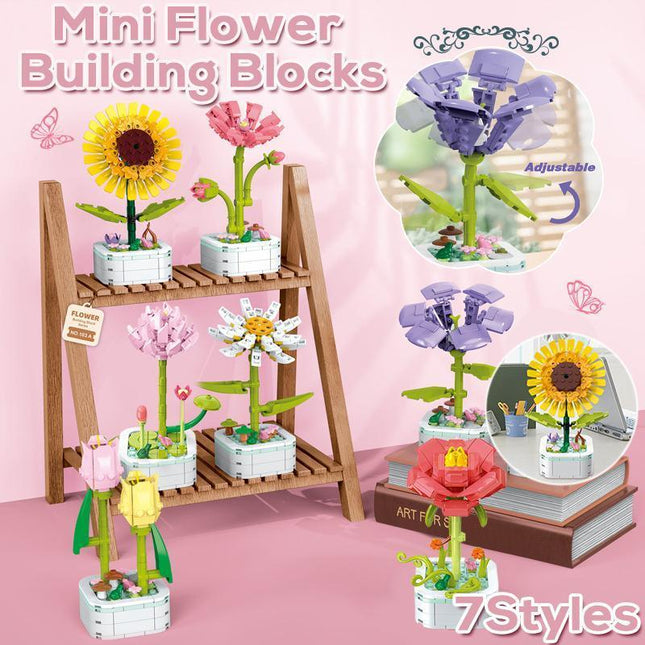 Block Bouquet Plant Building Block Plant Potted Bricks Bouquet 3D Model Toy - Aimall
