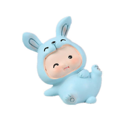 Rabbit Animal Figure Toys Ornament Car Console Dashboard Decor Car Home Room - Aimall