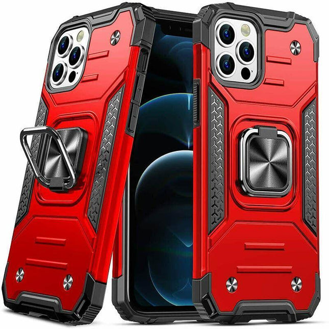 Red Case For iPhone 13 12 11 Pro Max XR X XS 7 8 PLUS Shockproof Rugged Cover - Aimall